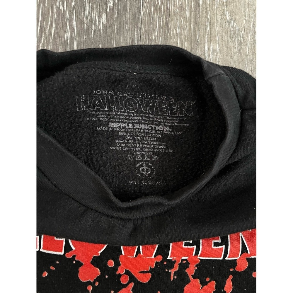 Halloween Michael Meyers Scream Queen Sweater Size Medium Black Laurie Strode - Picture 4 of 10
